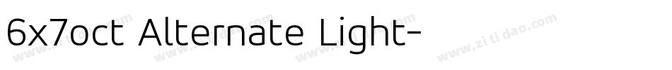 6x7oct Alternate Light字体转换